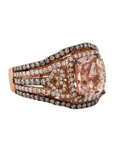 Pre-owned Le Vian 14k Morganite & Diamond Cocktail Ring In Multi