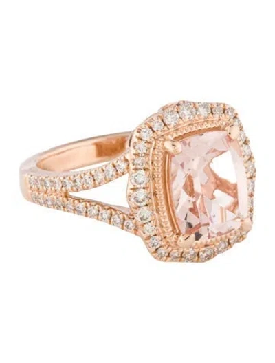 Pre-owned Le Vian 14k Morganite & Diamond Cocktail Ring In Multi