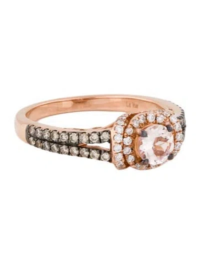 Pre-owned Le Vian 14k Morganite & Diamond Cocktail Ring In Multi
