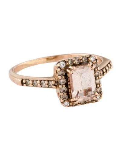 Pre-owned Le Vian 14k Morganite & Diamond Cocktail Ring In Multi