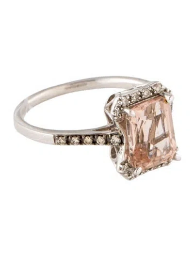 Pre-owned Le Vian 14k Morganite & Diamond Cocktail Ring In Multi