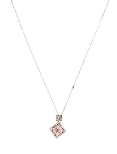 Pre-owned Le Vian 14k Morganite & Diamond Pendant W/ Unbranded 10k Chain Necklace, 18" In Multi