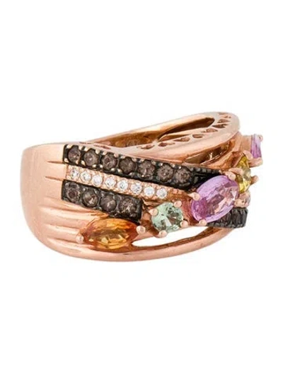 Pre-owned Le Vian 14k Multistone Crossover Ring
