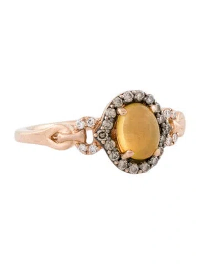 Pre-owned Le Vian 14k Opal & Diamond Cocktail Ring In Multi