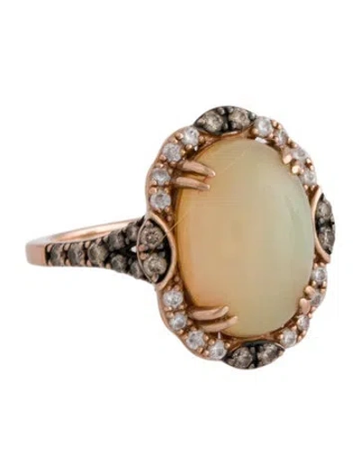 Pre-owned Le Vian 14k Opal & Diamond Cocktail Ring In Multi