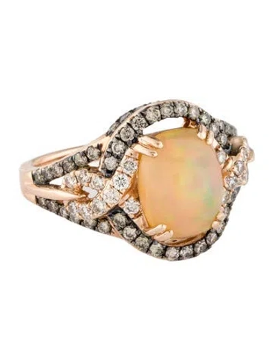 Pre-owned Le Vian 14k Opal & Diamond Cocktail Ring In Multi