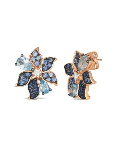 Le Vian 14k R/g Earr 0.08 Dia 2.05 Bt, Si |eg,e| In Multi