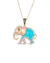 Le Vian 14k R/g Pend 0.64 Dia En |e| In Blue