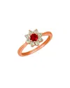Le Vian 14k R/g Ring 0.44 Dia 0.25 Ru |ehf| In Red