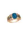 Le Vian 14k R/g Ring 0.52 Dia 2.25 Db |e| In Blue