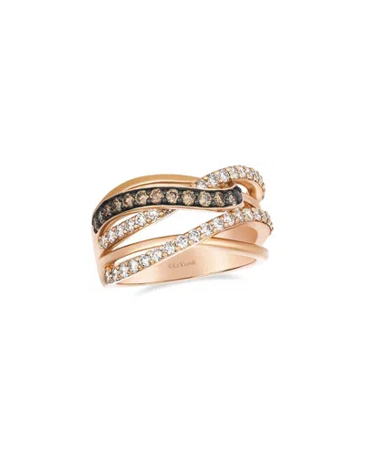 Le Vian 14k R/g Ring 1.05 Dia In Multi