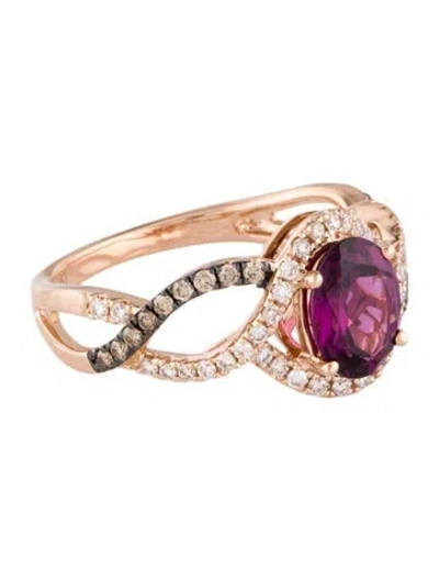 Pre-owned Le Vian 14k Rhodolite & Diamond Cocktail Ring In Multi