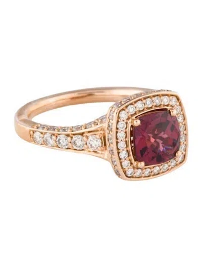 Pre-owned Le Vian 14k Rhodolite & Diamond Cocktail Ring In Multi