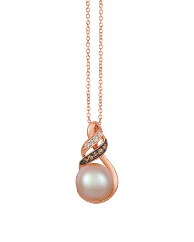 Le Vian 14k Rose Gold 0.06 Ct. Tw. Diamond & Pearl Pendant