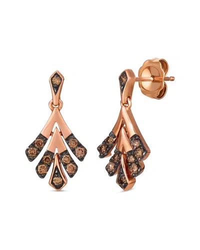 Le Vian ® 14k Rose Gold 0.24 Ct. Tw. Diamond Natural Colored Earrings