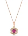 Le Vian ® 14k Rose Gold 0.44 Ct. Tw. Diamond & Ruby Pendant