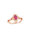 Le Vian Ladies Passion Ruby Rings Set In 14k Strawberry Gold