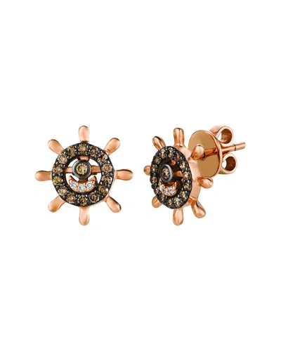Le Vian 14k Rose Gold 0.47 Ct. Tw. Diamond Earrings In Multi