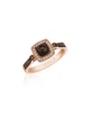 Le Vian 14k Rose Gold 0.74 Ct. Tw. Diamond & Smoky Quartz Ring
