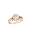 Le Vian ® 14k Rose Gold 0.77 Ct. Tw. Diamond & Opal Half-eternity Ring