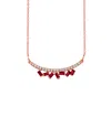 Le Vian ® 14k Rose Gold 0.77 Ct. Tw. Diamond & Ruby Necklace