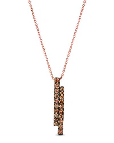 Le Vian 14k Rose Gold 0.77 Ct. Tw. Diamond Pendant Necklace