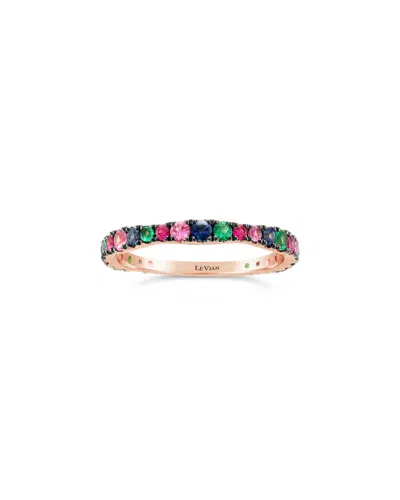 Le Vian 14k Rose Gold 0.79 Ct. Tw. Sapphire Half-eternity Ring In Multi
