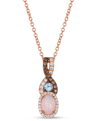 Le Vian Ladies Opal Necklaces Set In 14k Strawberry Gold In Pink/rose Gold Tone/gold Tone