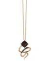 Le Vian ® 14k Rose Gold 0.89 Ct. Tw. Diamond & Smoky Quartz Pendant Necklace In Gold