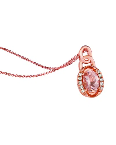 Le Vian 14k Rose Gold 0.96 Ct. Tw. Diamond & Morganite Pendant