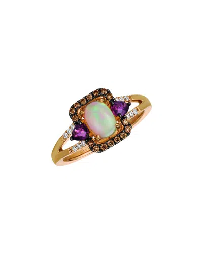 Le Vian 14k Rose Gold 0.98 Ct. Tw. Diamond & Opal Ring