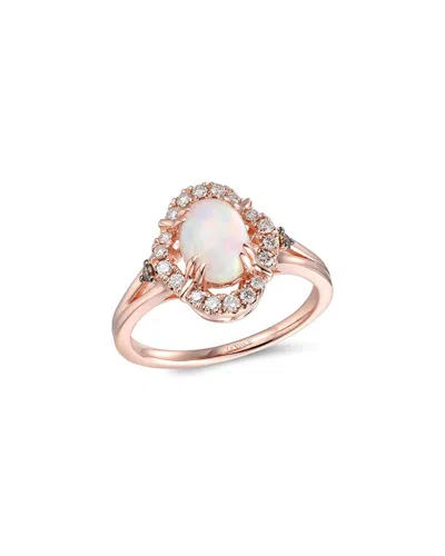 Le Vian ® 14k Rose Gold 1.01 Ct. Tw. Diamond & Opal Half-eternity Ring