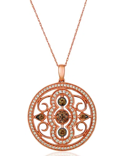 Le Vian 14k Rose Gold 1.06 Ct. Tw. Diamond Pendant Necklace