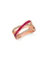 Le Vian 14k Rose Gold 1.07 Ct. Tw. Diamond & Ruby Ring
