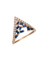 Le Vian ® 14k Rose Gold 1.09 Ct. Tw. Diamond & Sapphire Ring