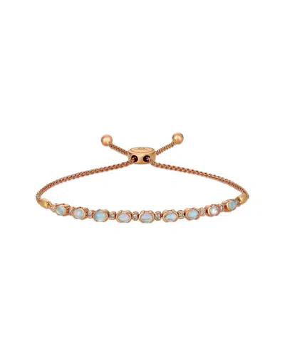 Le Vian 14k Rose Gold 1.11 Ct. Tw. Diamond & Opal Bolo Bracelet