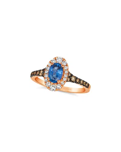 Le Vian ® 14k Rose Gold 1.17 Ct. Tw. Diamond & Sapphire Cocktail Ring In Purple