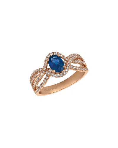 LE VIAN LE VIAN 14K ROSE GOLD 1.21 CT. TW. DIAMOND & SAPPHIRE RING