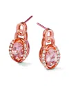 Le Vian 14k Rose Gold 1.25 Ct. Tw. Diamond & Morganite Drop Earrings In Brown