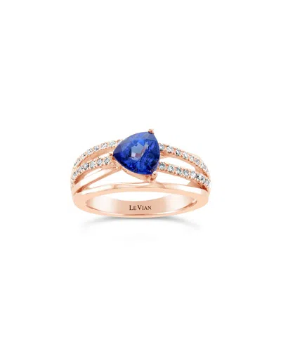 Le Vian 14k Rose Gold 1.25 Ct. Tw. Diamond & Tanzanite Cocktail Ring