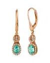 Le Vian ® 14k Rose Gold 1.27 Ct. Tw. Diamond & Blue Zircon Dangle Earrings