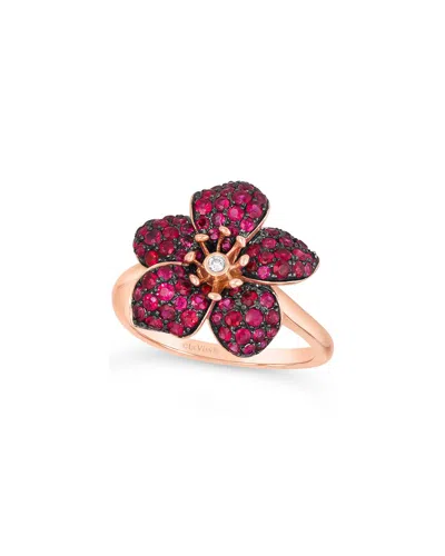 Le Vian 14k Rose Gold 1.29 Ct. Tw. Diamond & Ruby Cocktail Ring