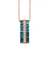 Le Vian ® 14k Rose Gold 1.29 Ct. Tw. Diamond & Topaz Pendant Necklace