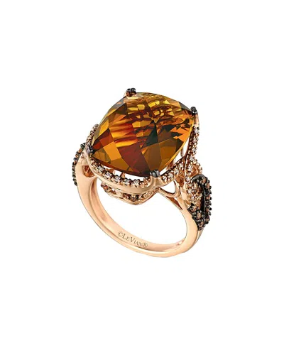 Le Vian ® 14k Rose Gold 12.97 Ct. Tw. Diamond & Quartz Ring