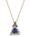 Le Vian 14k Rose Gold 1.32 Ct. Tw. Diamond & Tanzanite Pendant Necklace