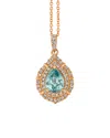 Le Vian 14k Rose Gold 1.34 0.27 Ct. Tw. Diamond & Blueberry Zircon Pendant Necklace