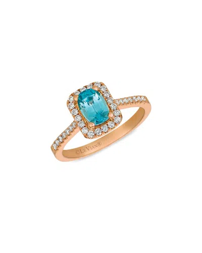 Le Vian 14k Rose Gold 1.37 Ct. Tw. Diamond & Aquamarine Half-eternity Ring