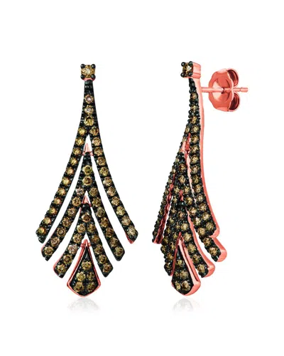 Le Vian Ladies Chocolatier Earrings In 14k Strawberry Gold In Pink/rose Gold Tone/gold Tone