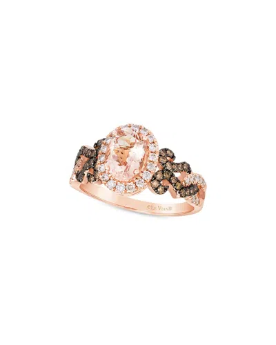 Le Vian ® 14k Rose Gold 1.38 Ct. Tw. Diamond & Morganite Semi Precious Ring
