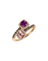 Le Vian Chocolatier Ring Raspberry Rhodolite In Gold